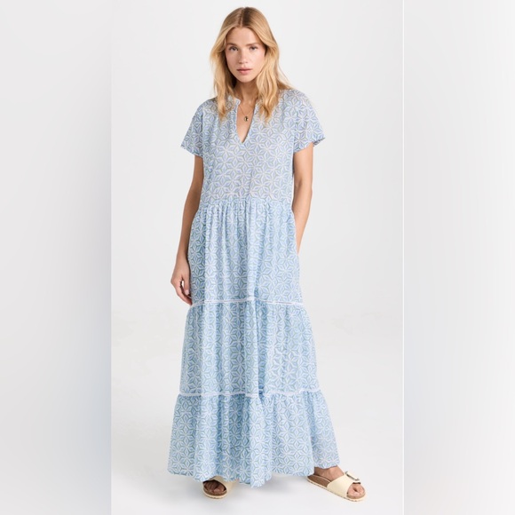 Marea Breakers Dress, Blue Geo, M - Picture 4 of 12